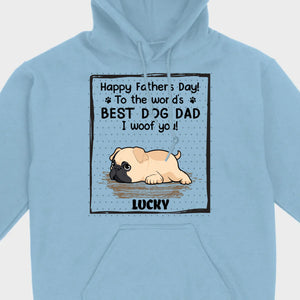 Custom Pug Basic Tee - Happy Father's Day, To The World's Best Dog Dad T-Shirts | 89Prints