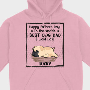 Custom Pug Basic Tee - Happy Father's Day, To The World's Best Dog Dad T-Shirts | 89Prints