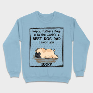 Custom Pug Basic Tee - Happy Father's Day, To The World's Best Dog Dad T-Shirts | 89Prints