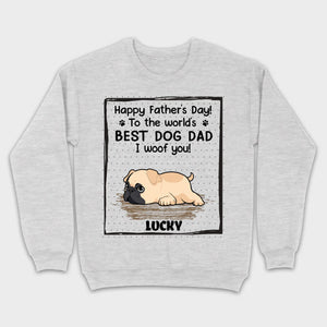 Custom Pug Basic Tee - Happy Father's Day, To The World's Best Dog Dad T-Shirts | 89Prints