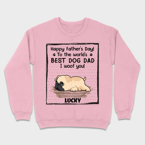 Custom Pug Basic Tee - Happy Father's Day, To The World's Best Dog Dad T-Shirts | 89Prints