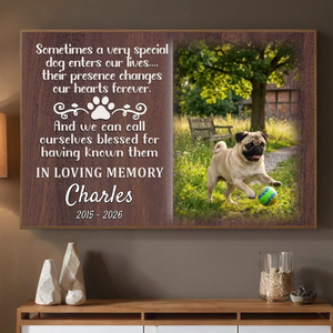 Personalized Pug Memorial Poster – Forever In Our Hearts Tribute For Your Beloved Dog | 89Prints