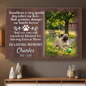 Personalized Pug Memorial Poster – Forever In Our Hearts Tribute For Your Beloved Dog | 89Prints