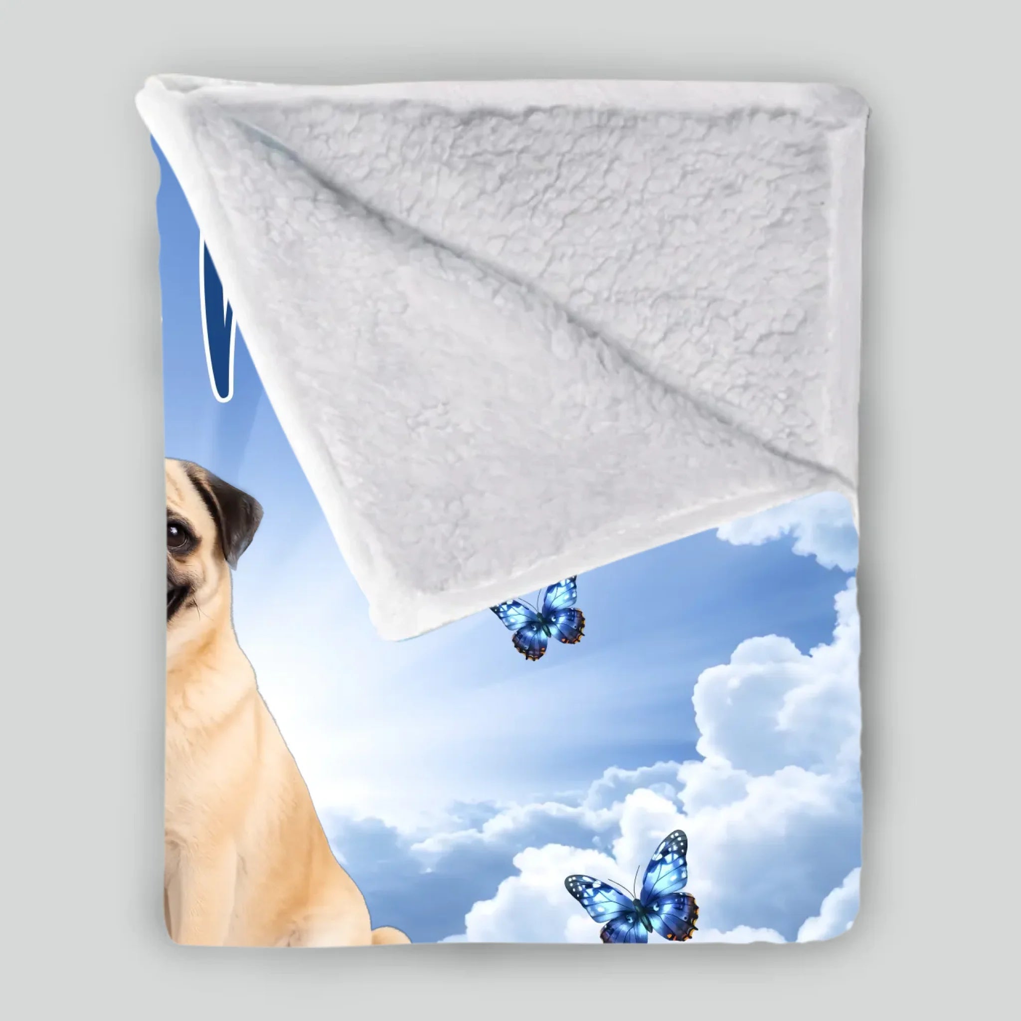 Custom Pug Blanket With Name - In Loving Memory Gift For Dog Lovers | 89Prints