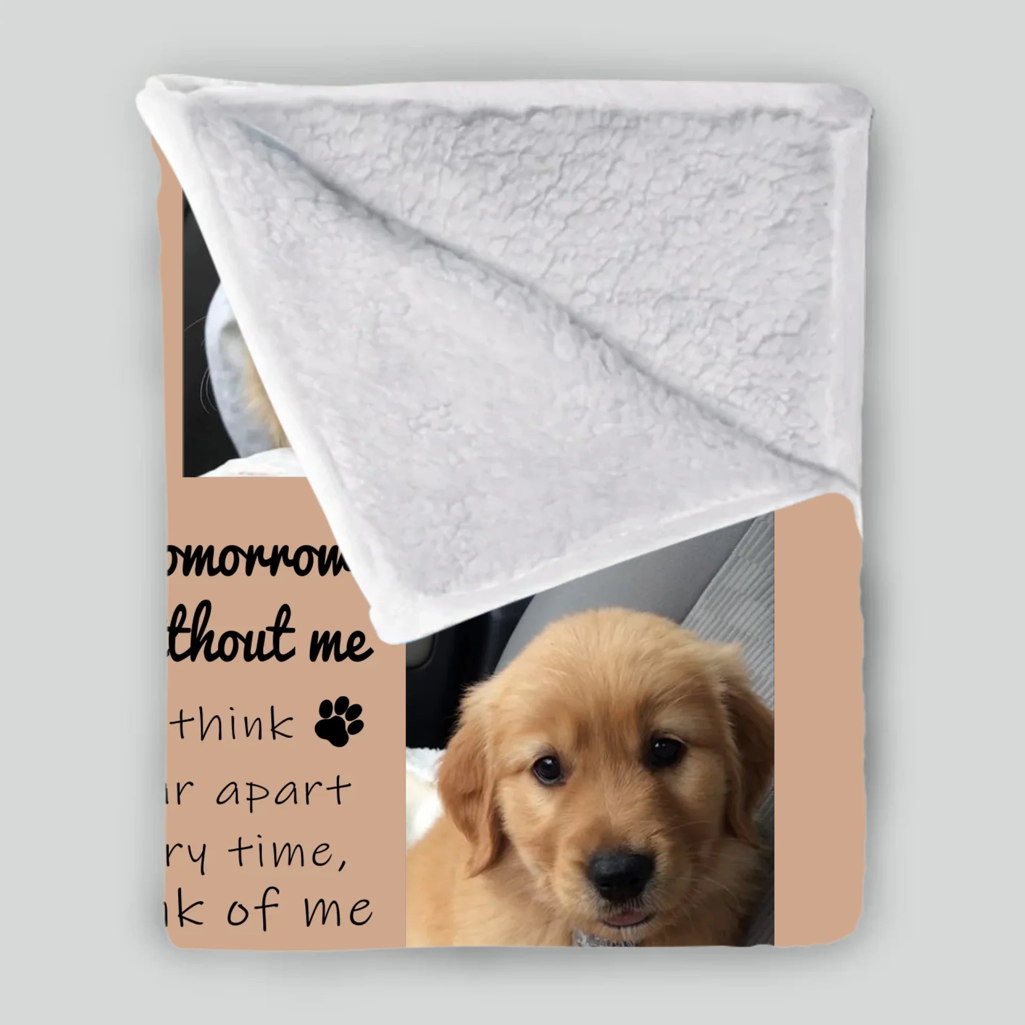 Custom Dog Remembrance Blanket - Sympathy Gift With Multi Photo Collage And Name - 89Prints