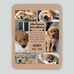 Custom Dog Remembrance Blanket - Sympathy Gift With Multi Photo Collage And Name - 89Prints
