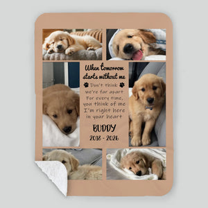 Custom Dog Remembrance Blanket - Sympathy Gift With Multi Photo Collage And Name - 89Prints