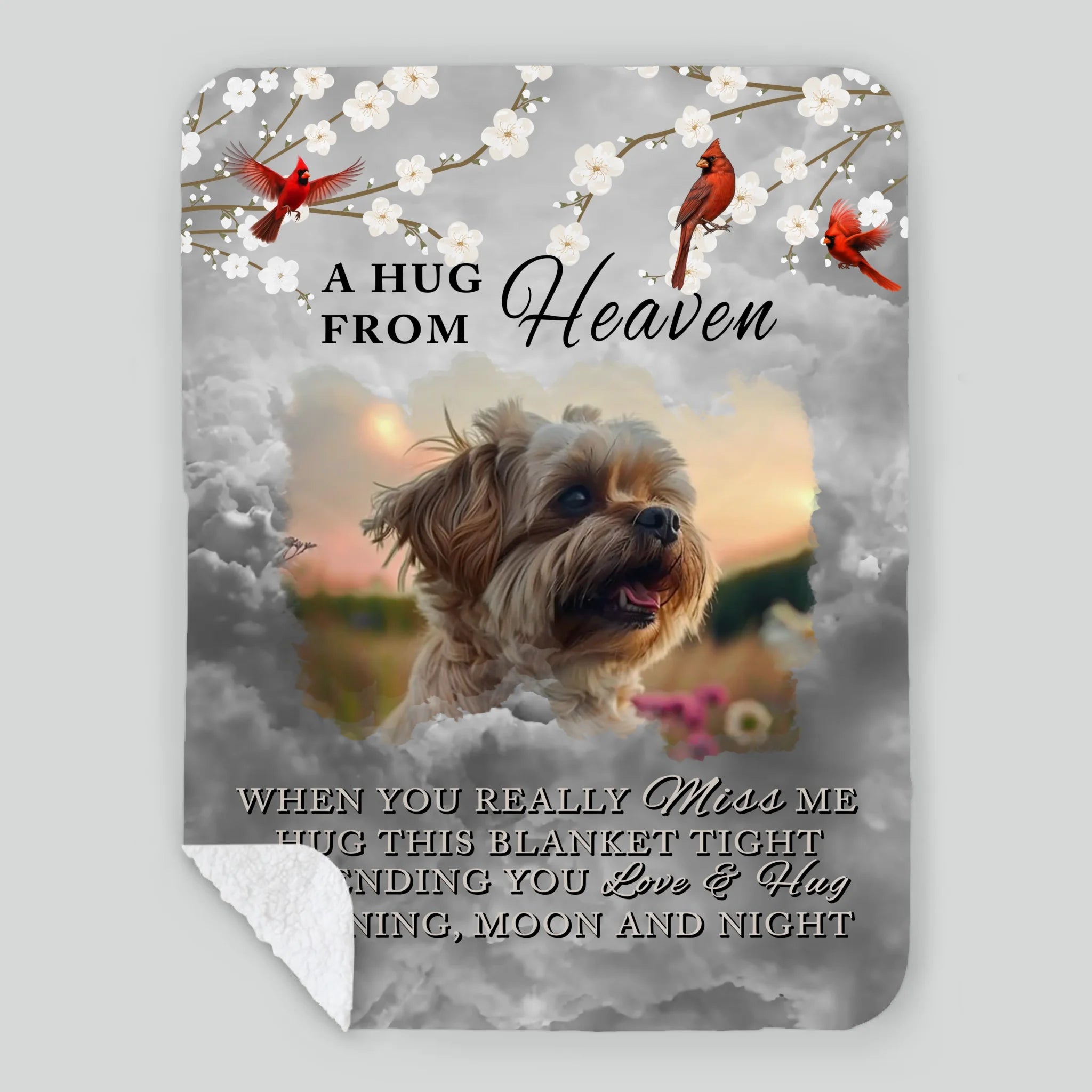 Personalised Dog Memorial Gifts Blanket - A Hug From Heaven, Presents For Dog Lovers - 89Prints