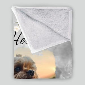 Personalised Dog Memorial Gifts Blanket - A Hug From Heaven, Presents For Dog Lovers - 89Prints