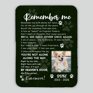 Personalized Dog Loss Blanket - Forever In My Heart Memorial Gift For Dog Owners - 89Prints