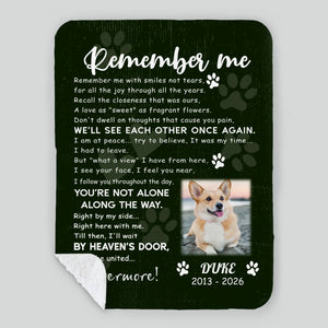 Personalized Dog Loss Blanket - Forever In My Heart Memorial Gift For Dog Owners - 89Prints