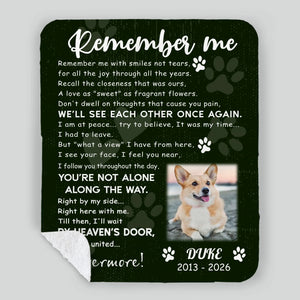 Personalized Dog Loss Blanket - Forever In My Heart Memorial Gift For Dog Owners - 89Prints