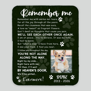 Personalized Dog Loss Blanket - Forever In My Heart Memorial Gift For Dog Owners - 89Prints