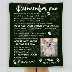 Personalized Dog Loss Blanket - Forever In My Heart Memorial Gift For Dog Owners - 89Prints