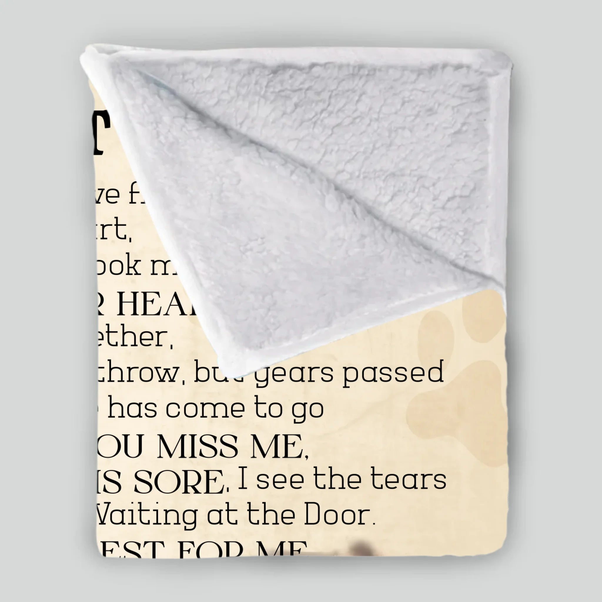 Customized Dog Memory Blanket - Waiting At The Door, Dog Photo With Name For Dog Passing - 89Prints