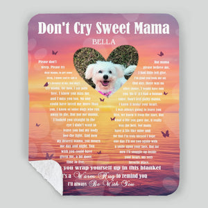 Personalised Photo Dog Blanket - A Warm Hug From Heaven, Dog Themed Presents - 89Prints
