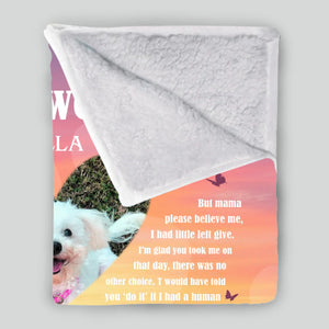 Personalised Photo Dog Blanket - A Warm Hug From Heaven, Dog Themed Presents - 89Prints