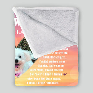 Personalised Photo Dog Blanket - A Warm Hug From Heaven, Dog Themed Presents - 89Prints