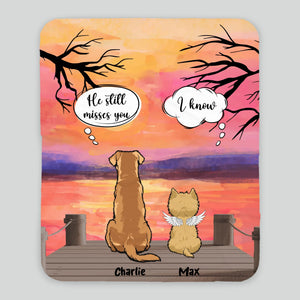 Custom Dog Memorial Blanket - The Sunset Conversation, Gifts With Dogs On Them - 89Prints