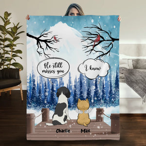 Customized Dog Memorial Gifts Blanket - The Winter Bridge Conversation, Dog Related Gift Ideas - 89Prints