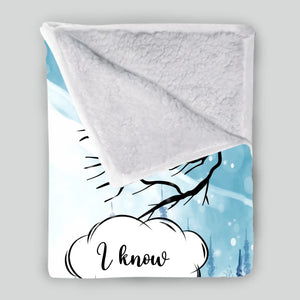 Customized Dog Memorial Gifts Blanket - The Winter Bridge Conversation, Dog Related Gift Ideas - 89Prints