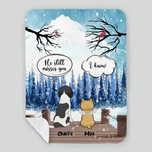 Customized Dog Memorial Gifts Blanket - The Winter Bridge Conversation, Dog Related Gift Ideas - 89Prints