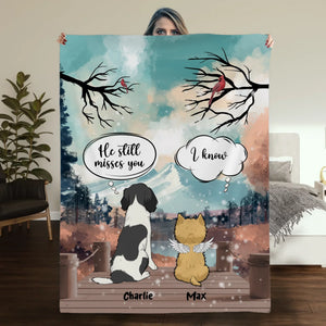 Customized Dog Remembrance Blanket - The Mountain Echo Conversation, Gifts To Give Dog Owners - 89Prints