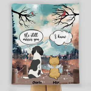 Customized Dog Remembrance Blanket - The Mountain Echo Conversation, Gifts To Give Dog Owners - 89Prints