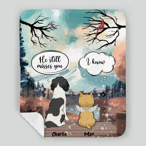 Customized Dog Remembrance Blanket - The Mountain Echo Conversation, Gifts To Give Dog Owners - 89Prints