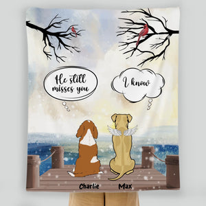 Custom Dog Blanket Memorial - The Peaceful Pier Coversation, Ideas For Dog Lovers - 89Prints