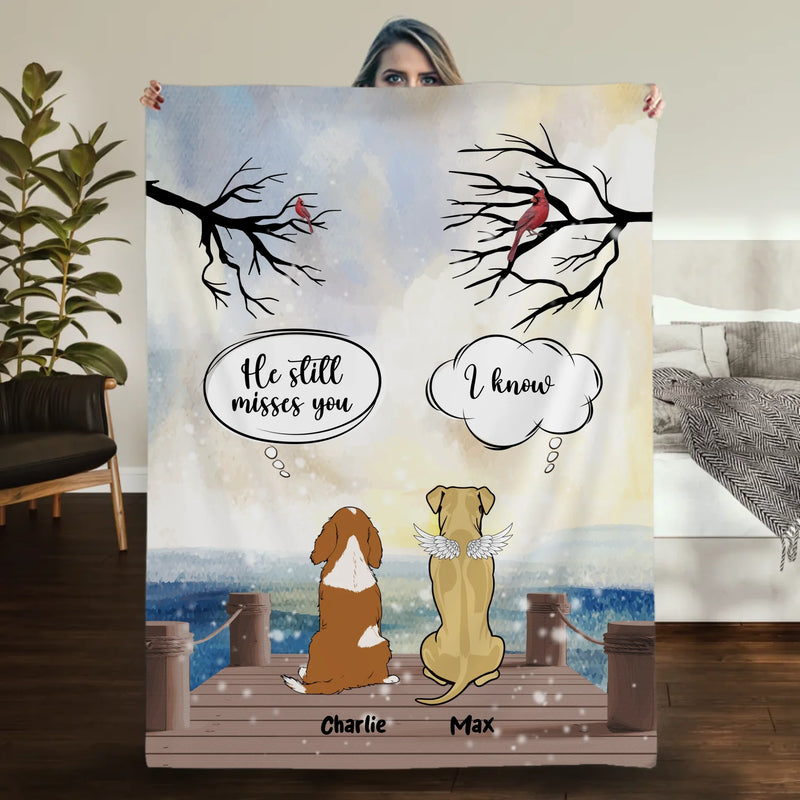 Custom Dog Blanket Memorial - The Peaceful Pier Coversation, Ideas For Dog Lovers - 89Prints