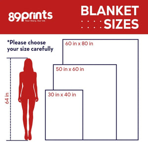 Custom Dog Lover Blanket – Personalized Back View Girl and Dog Rustic Print Wood Art - 89Prints