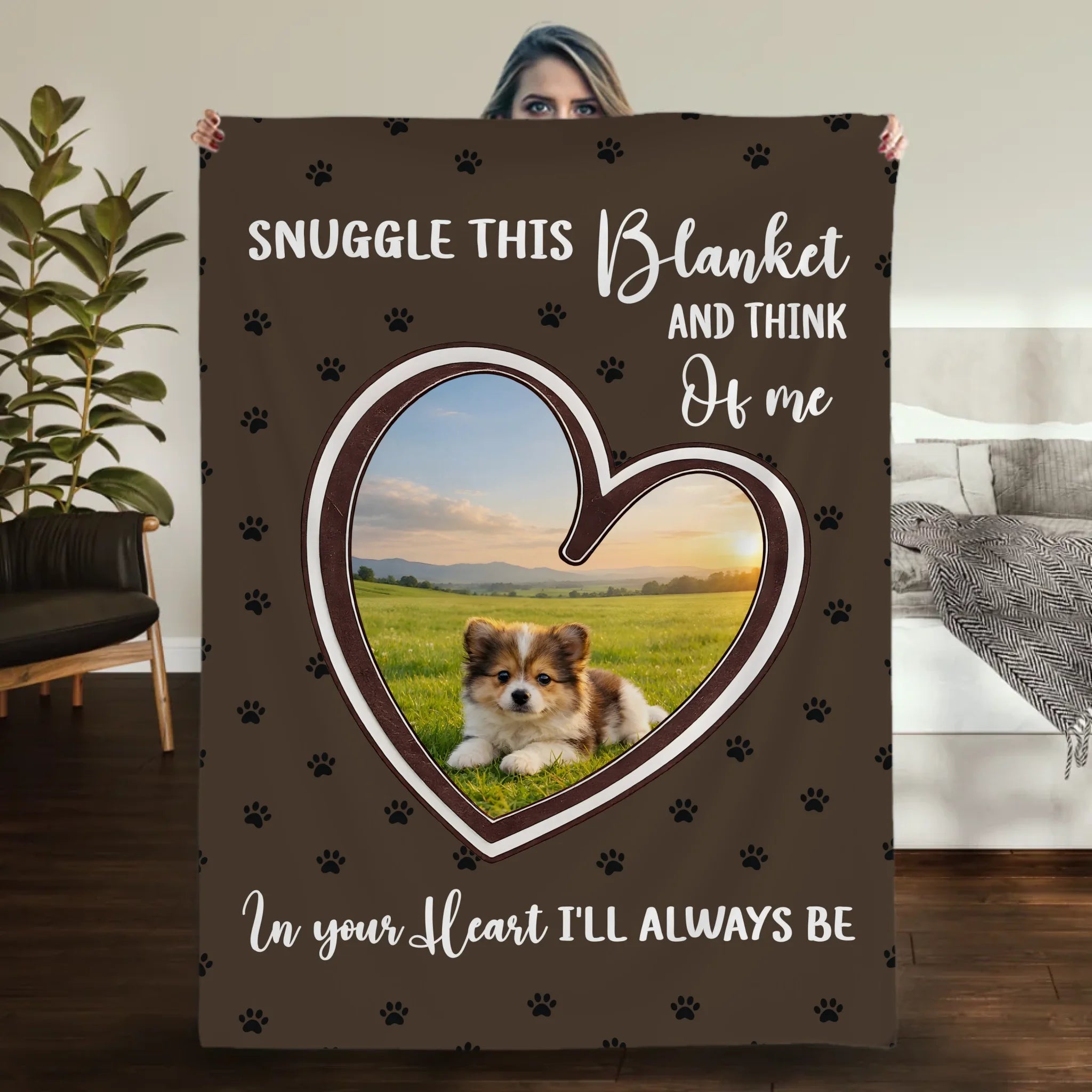 Customized Paws Dog Blanket - Snuggle This Blanket, Gift Ideas For Dog Owners - 89Prints
