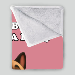 Customized Pretty Dog Blanket - “Life Is Better With Dogs” Quote with Cute Art for Dog Lovers - 89Prints