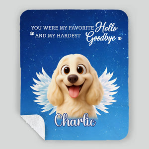 Personalised Dog Blankets - Angel Dog with Wings on Starry Night Background for Dog Owners - 89Prints
