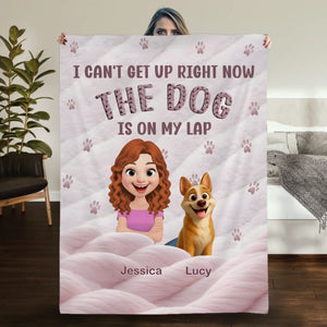 Custom Blanket With Dogs On It - The Dog Is On My Lap, Dog And Owner Gifts - 89Prints