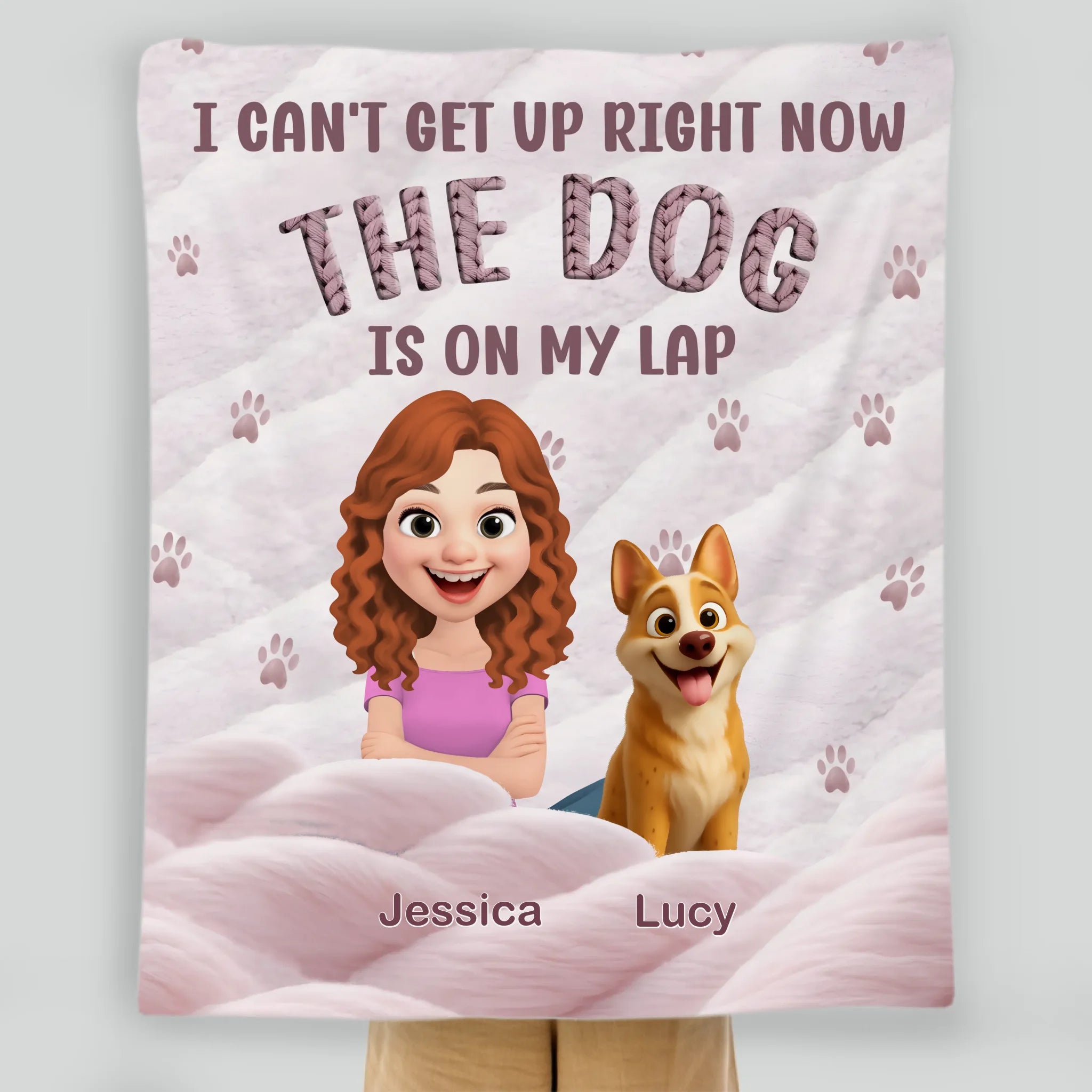 Custom Blanket With Dogs On It - The Dog Is On My Lap, Dog And Owner Gifts - 89Prints