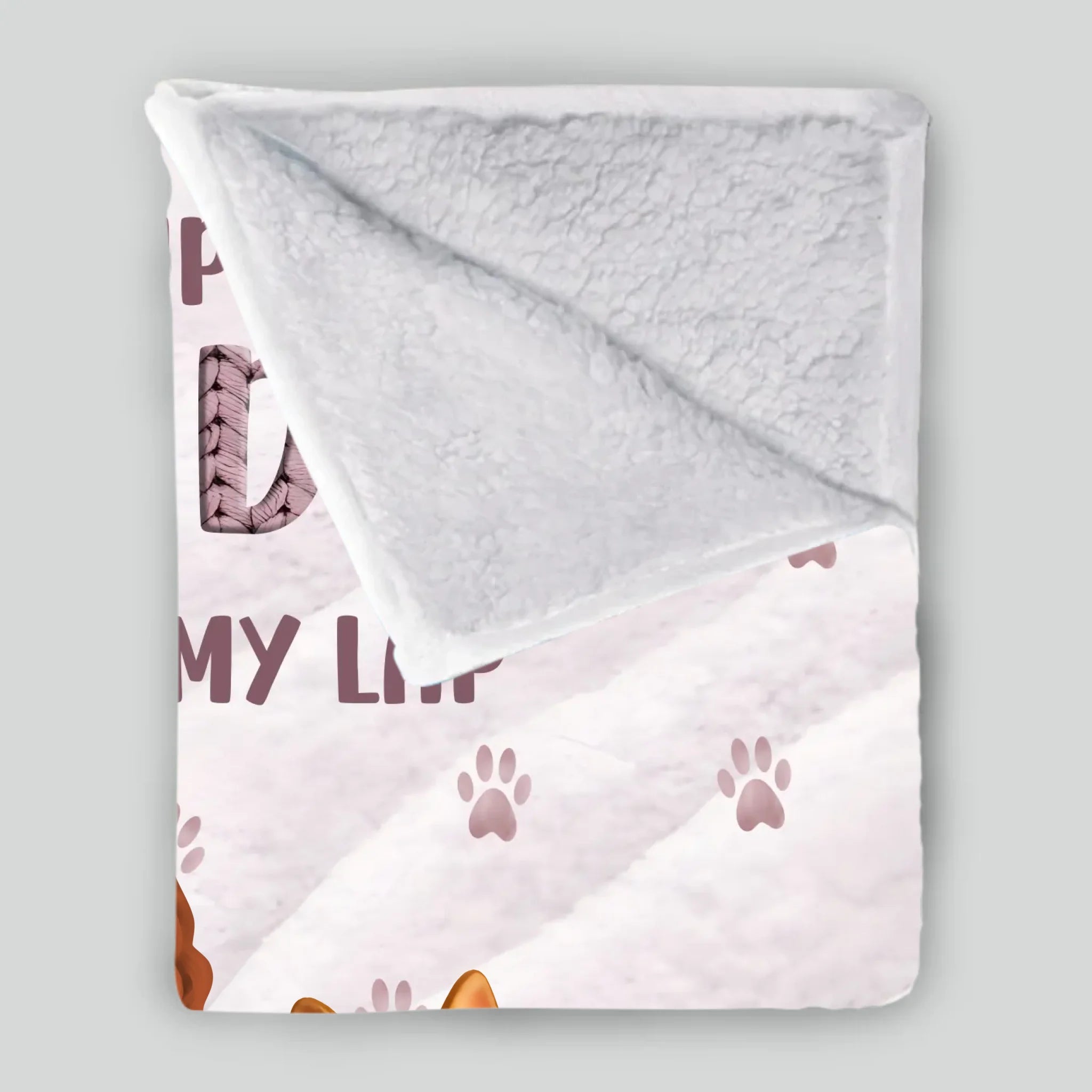 Custom Blanket With Dogs On It - The Dog Is On My Lap, Dog And Owner Gifts - 89Prints