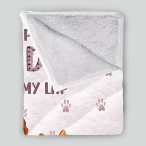 Custom Blanket With Dogs On It - The Dog Is On My Lap, Dog And Owner Gifts - 89Prints