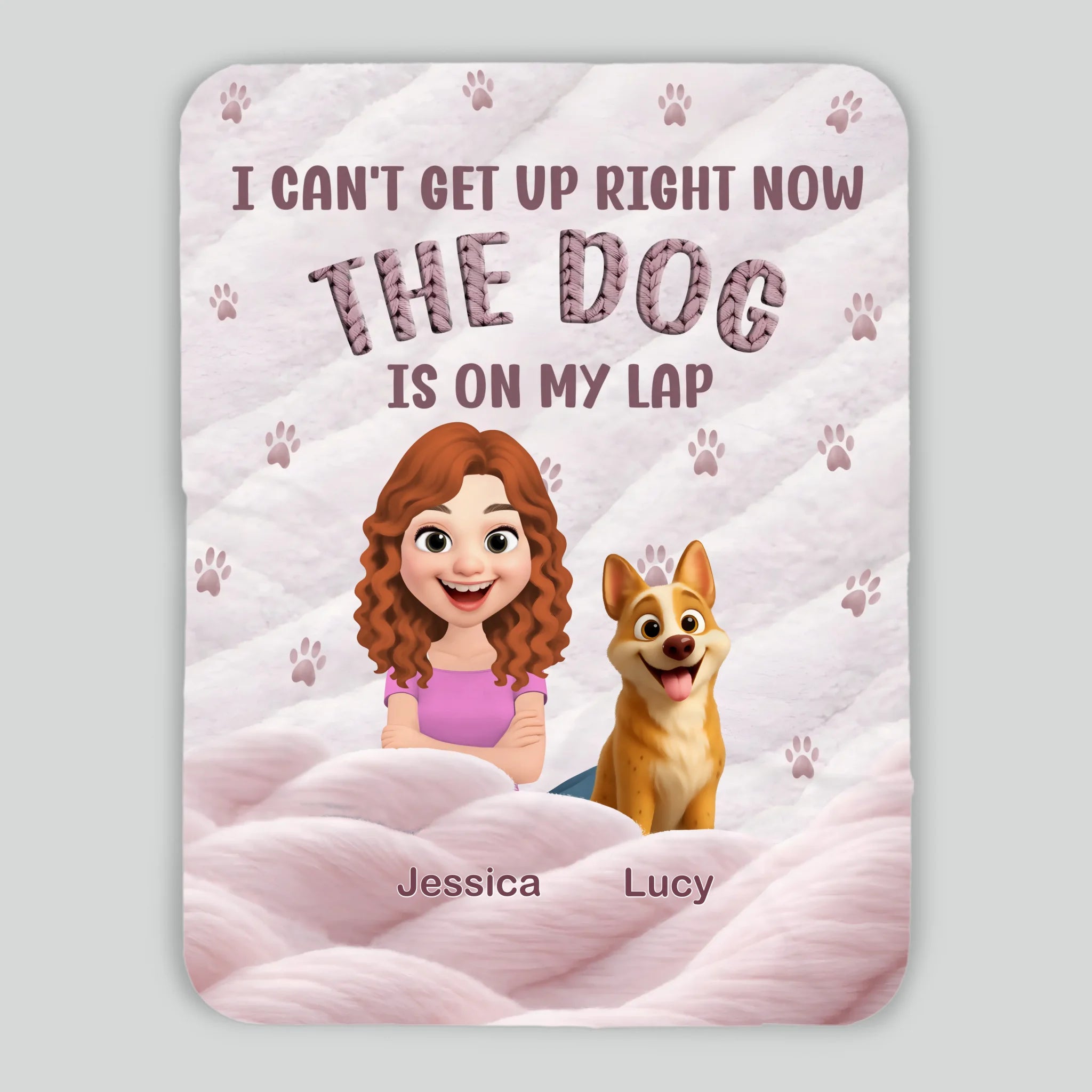 Custom Blanket With Dogs On It - The Dog Is On My Lap, Dog And Owner Gifts - 89Prints