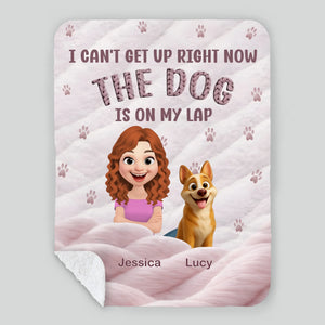 Custom Blanket With Dogs On It - The Dog Is On My Lap, Dog And Owner Gifts - 89Prints
