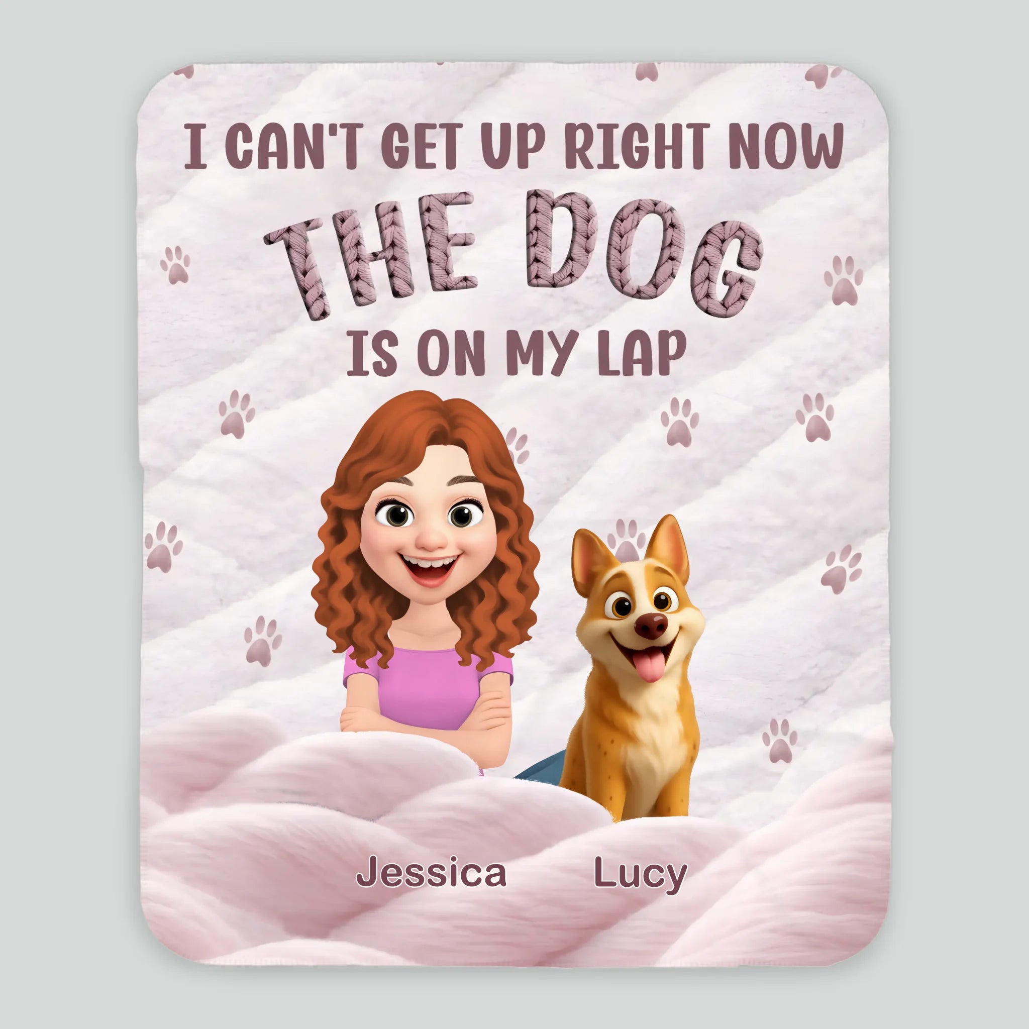 Custom Blanket With Dogs On It - The Dog Is On My Lap, Dog And Owner Gifts - 89Prints