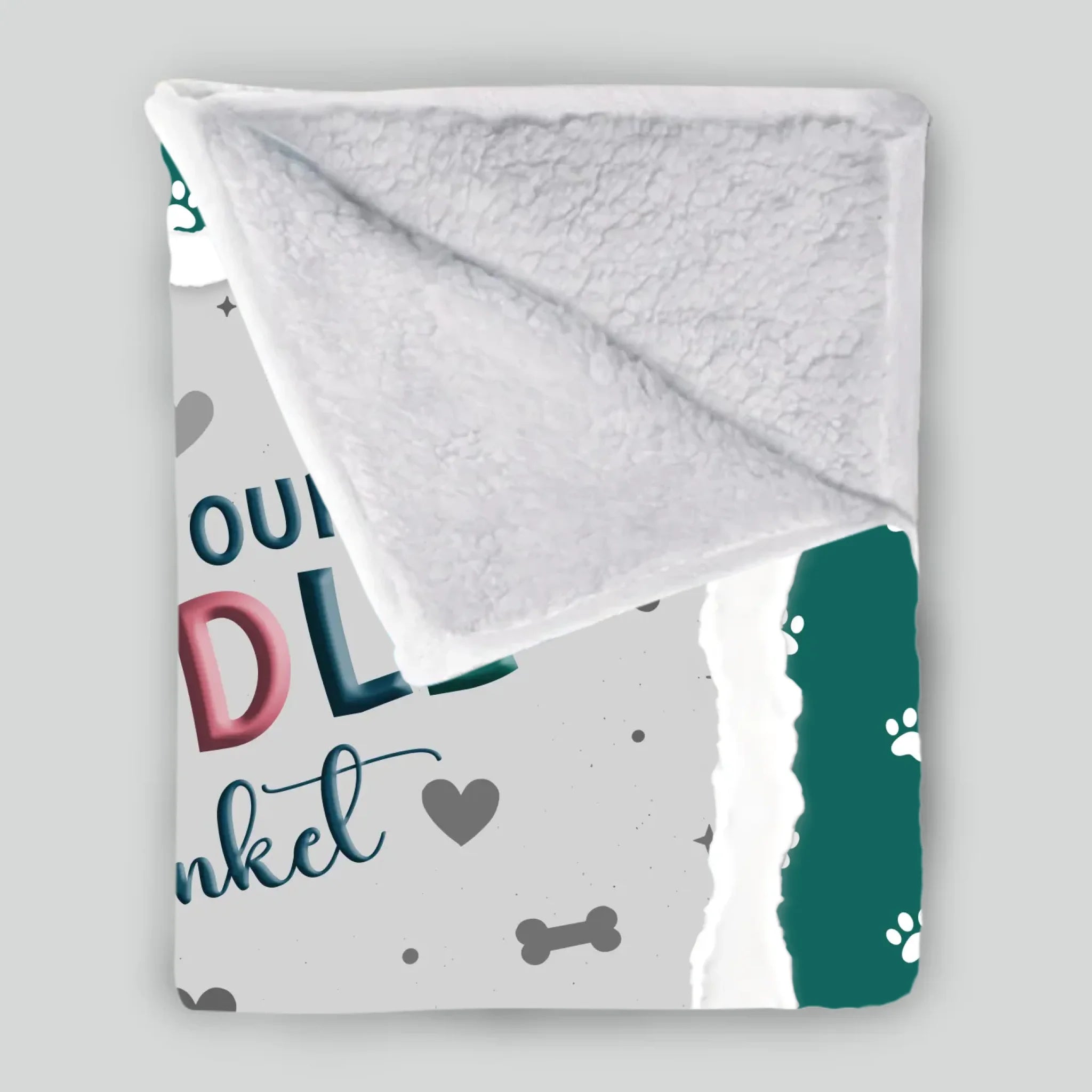 Personalised Cute Girl Dog Blankets - This Is Our Cuddle with Paw Prints, Presents For Dog Lovers - 89Prints