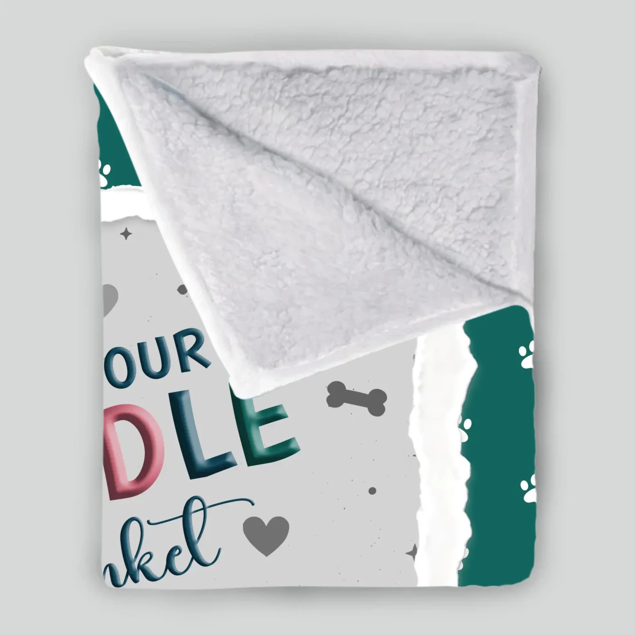 Personalised Cute Girl Dog Blankets - This Is Our Cuddle with Paw Prints, Presents For Dog Lovers - 89Prints