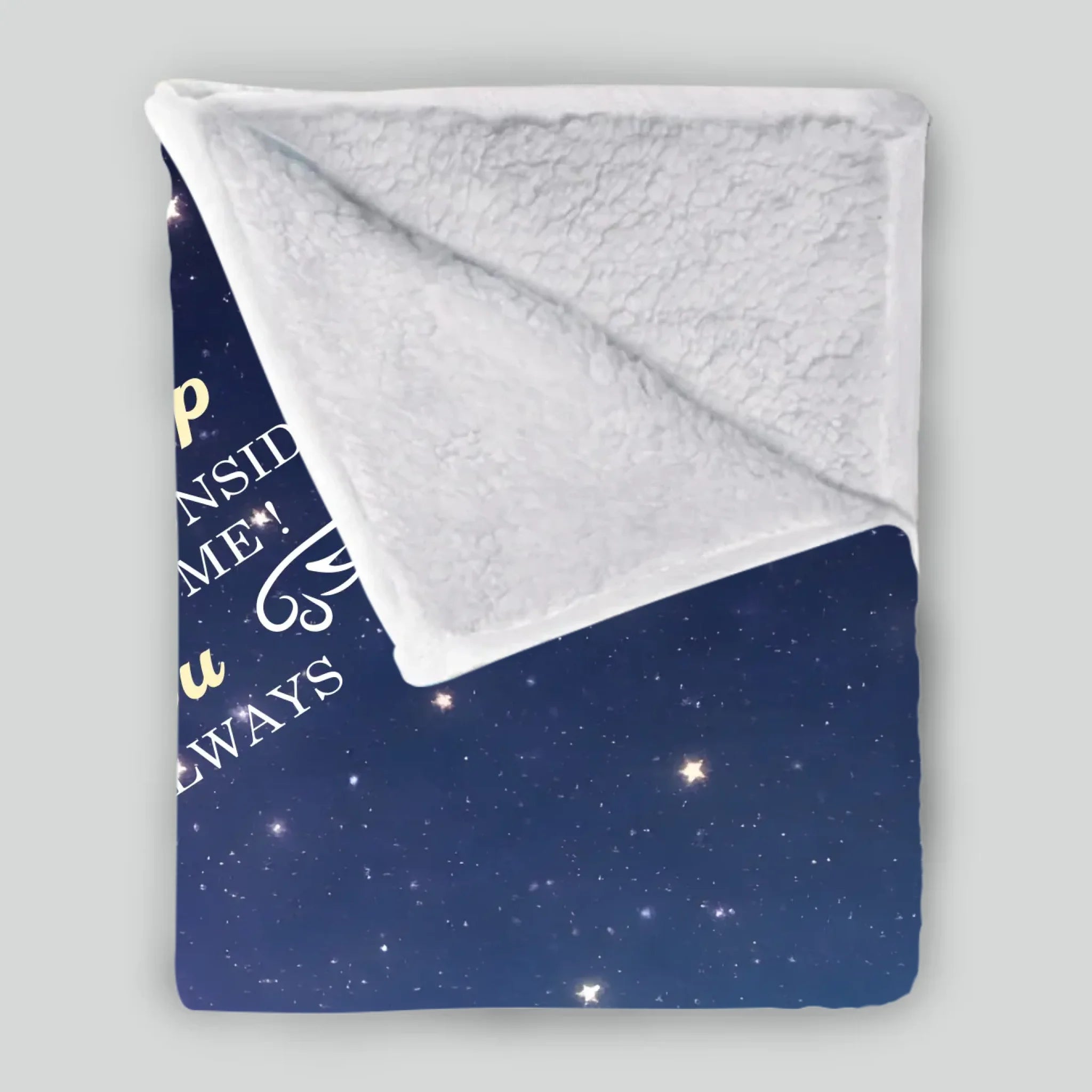 Customizable Dog Memorial Blanket - Girl and Angel Dog Sitting on Clouds Starry Night Design - 89Prints