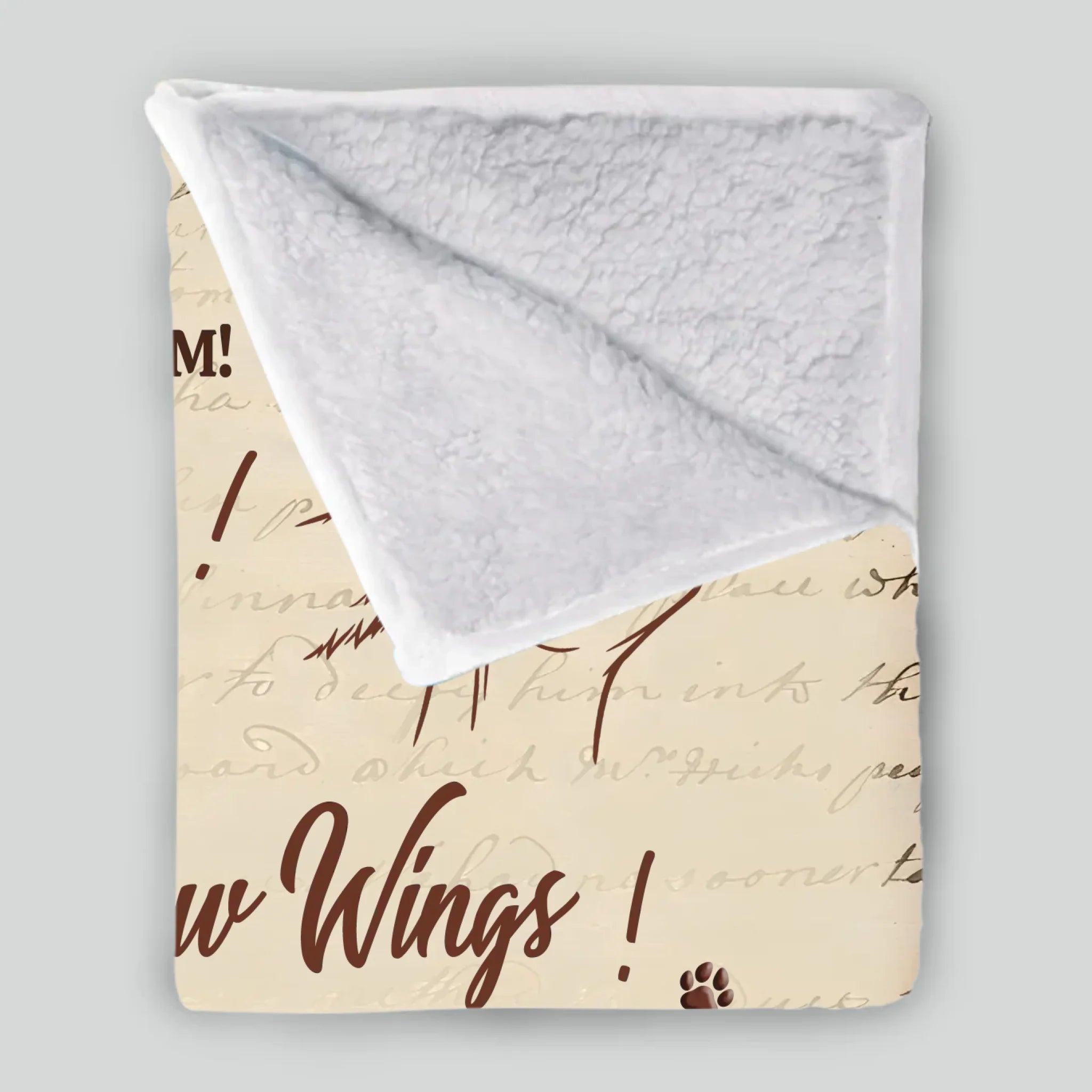 Personalised Fleece Photo Blanket - Don't Cry Mom, Vintage Design for Loving Dog Parents - 89Prints