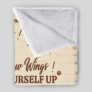 Personalised Fleece Photo Blanket - Don't Cry Mom, Vintage Design for Loving Dog Parents - 89Prints