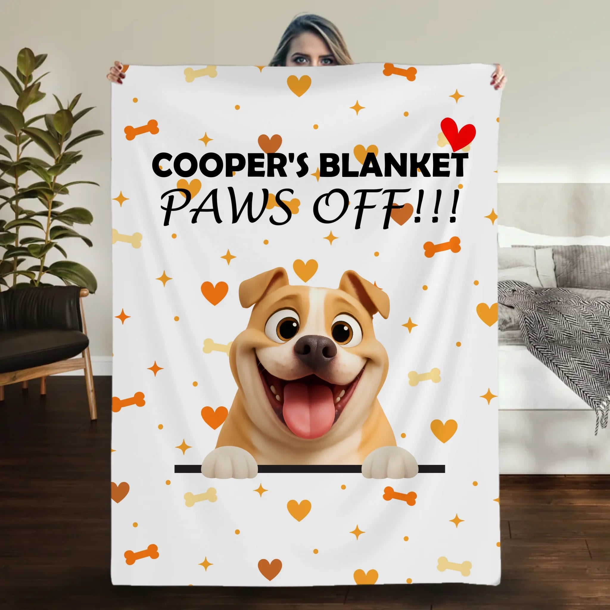 Customized Dog Print Blanket - Funny 