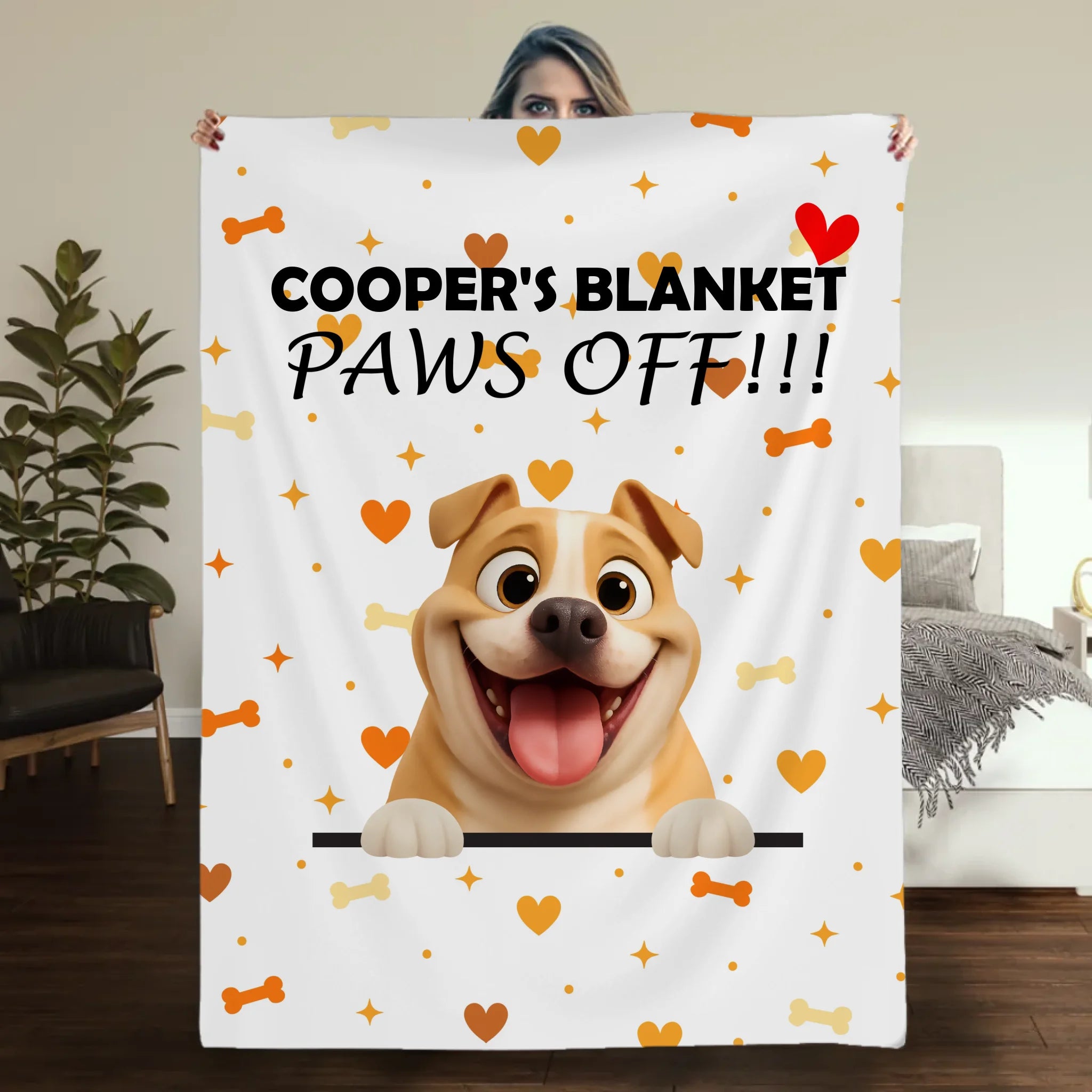 Customized Dog Print Blanket - Funny 