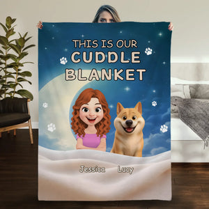 Personalized Dog Print Soft Fleece Blanket - This Is Our Cuddle, Cute Gifts For People With Dogs - 89Prints